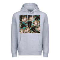 Heather Grey suffolk ewe and merino ram sheeps Premium Hoodie - BarkalooDesign