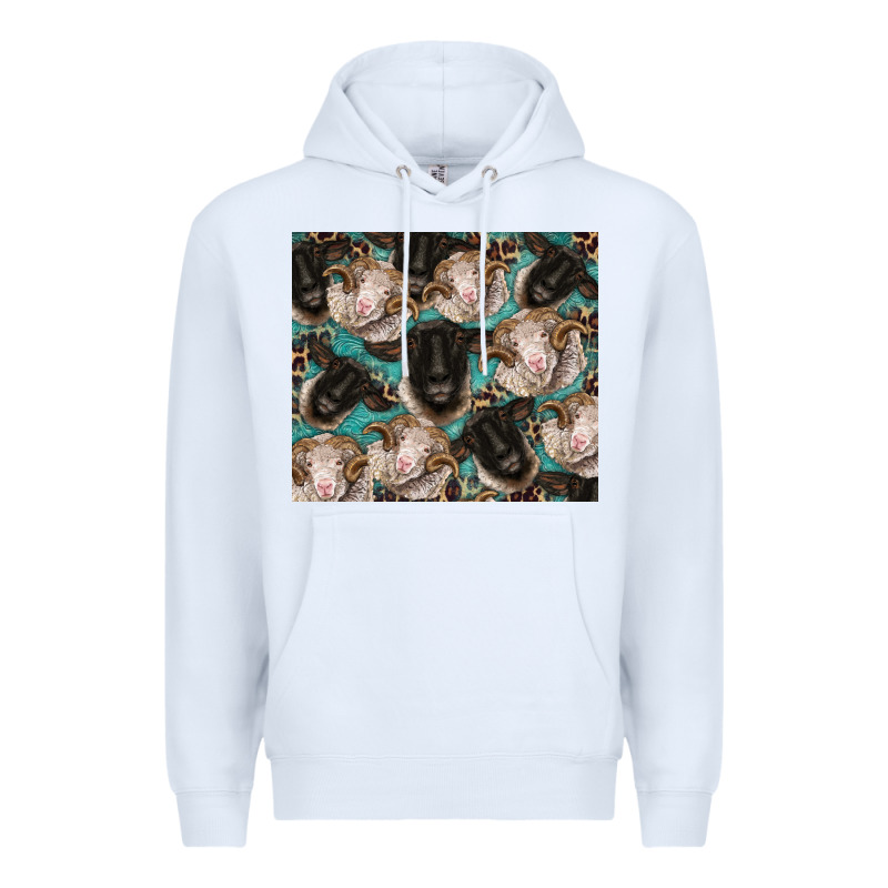 Suffolk Ewe And Merino Ram Sheeps Premium Hoodie by BarkalooDesign | Teevron