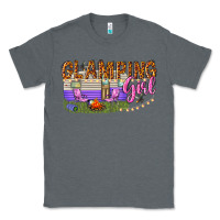 Charcoal Heather glamping girl Classic Tee - texasbilliewilder