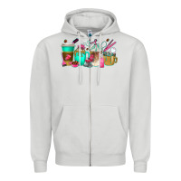 Dove Grey hair hustler coffee cups Zipper Hoodie - texasbilliewilder