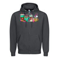 Smoke hair hustler coffee cups Zipper Hoodie - texasbilliewilder
