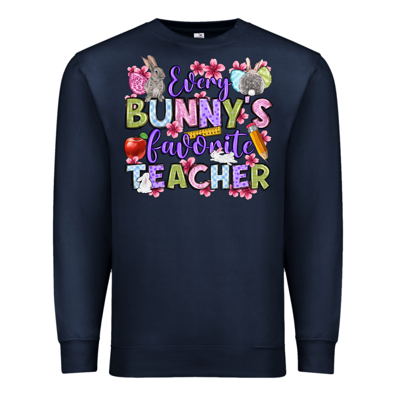 Easter Day Every Bunny's Favorite Teacher Premium Sweatshirt by OliviaCreatesArt | Teevron