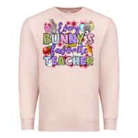 Pale Pink Easter Day Every bunny's favorite Teacher Premium Sweatshirt - OliviaCreatesArt