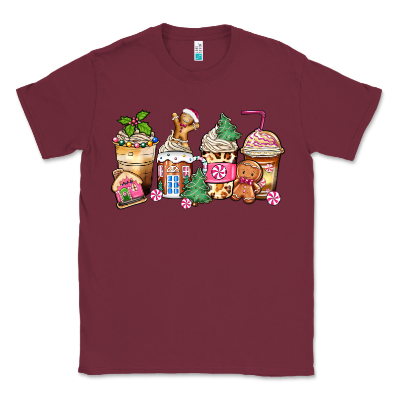 Pink Gingerbread Coffee Cups Classic Tee by Zillion Design Studio | Teevron