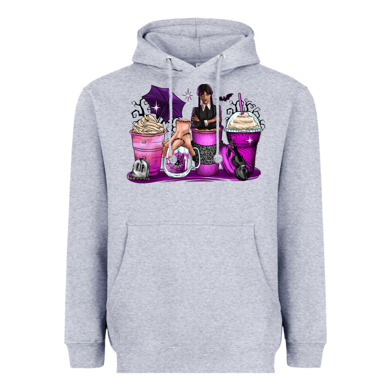 Wednesday Coffee Cups Heavyweight Hoodie by Zillion Design Studio | Teevron