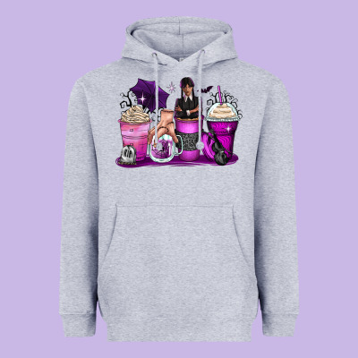 Wednesday Coffee Cups Heavyweight Hoodie Designed By Zillion Design Studio