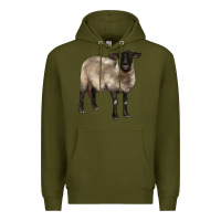 Army Green suffolk ewe Premium Hoodie - BarkalooDesign