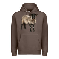 Coffee suffolk ewe Premium Hoodie - BarkalooDesign