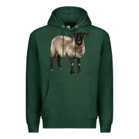 Sports Green suffolk ewe Premium Hoodie - BarkalooDesign