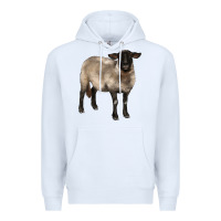 White suffolk ewe Premium Hoodie - BarkalooDesign