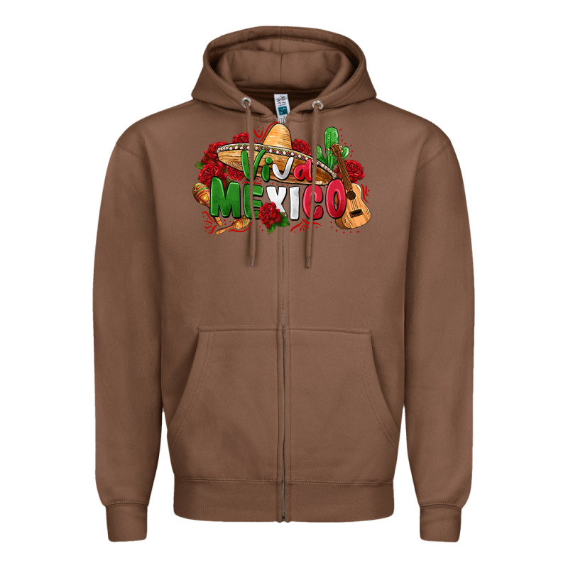 Viva Mexico Zipper Hoodie by Zillion Design Studio | Teevron