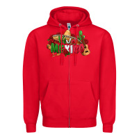Red viva mexico Zipper Hoodie - Zillion Design Studio