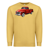 Antique Gold western red truck right 34 view Premium Sweatshirt - FaDigitalArtStudio