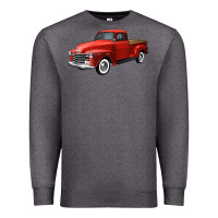 Charcoal Heather western red truck right 34 view Premium Sweatshirt - FaDigitalArtStudio