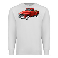 Dove Grey western red truck right 34 view Premium Sweatshirt - FaDigitalArtStudio