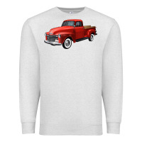 Oatmeal Heather western red truck right 34 view Premium Sweatshirt - FaDigitalArtStudio