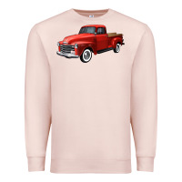Pale Pink western red truck right 34 view Premium Sweatshirt - FaDigitalArtStudio