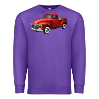 Purple western red truck right 34 view Premium Sweatshirt - FaDigitalArtStudio
