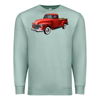 Seafoam western red truck right 34 view Premium Sweatshirt - FaDigitalArtStudio