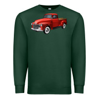 Sports Green western red truck right 34 view Premium Sweatshirt - FaDigitalArtStudio