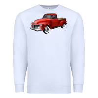 White western red truck right 34 view Premium Sweatshirt - FaDigitalArtStudio