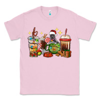 Bubblegum Pink Christmas coffee cups with Pitbull Classic Tee - RanaPortraitStore