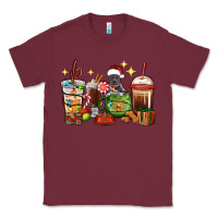 Burgundy Christmas coffee cups with Pitbull Classic Tee - RanaPortraitStore