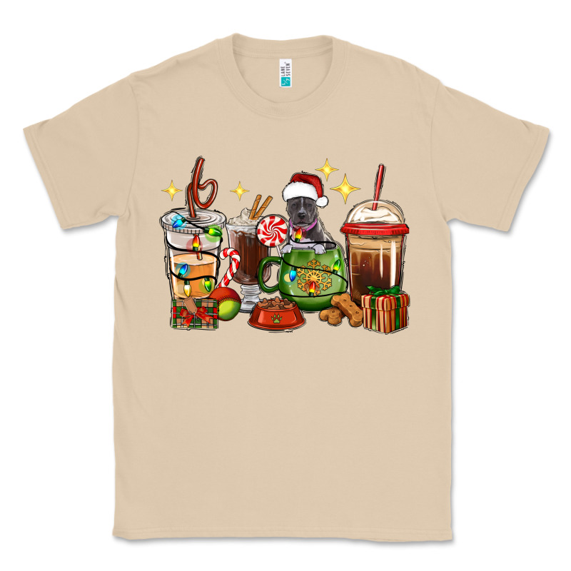 Christmas Coffee Cups With Pitbull Classic Tee by RanaPortraitStore | Teevron