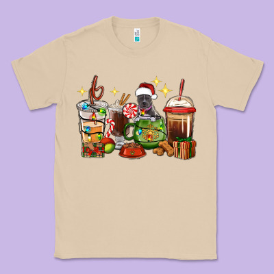 Christmas Coffee Cups With Pitbull Classic Tee Designed By Ranaportraitstore