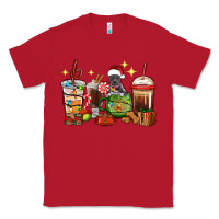 Red Christmas coffee cups with Pitbull Classic Tee - RanaPortraitStore