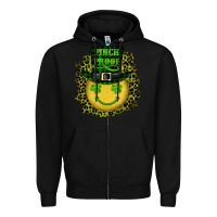 Black st. patrick's day pinch proof lucky face Zipper Hoodie - RanaPortraitStore