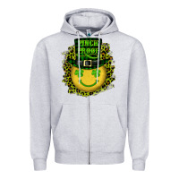 St. Patrick's Day Pinch Proof Lucky Face Zipper Hoodie | Teevron