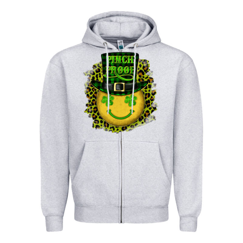 St. Patrick's Day Pinch Proof Lucky Face Zipper Hoodie by RanaPortraitStore | Teevron
