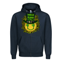 Navy st. patrick's day pinch proof lucky face Zipper Hoodie - RanaPortraitStore