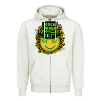 Oatmeal Heather st. patrick's day pinch proof lucky face Zipper Hoodie - RanaPortraitStore