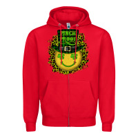 Red st. patrick's day pinch proof lucky face Zipper Hoodie - RanaPortraitStore