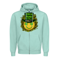Seafoam st. patrick's day pinch proof lucky face Zipper Hoodie - RanaPortraitStore