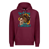 Burgundy dead inside but caffeinated Premium Hoodie - Jasminsmagicworld
