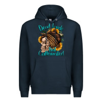 Navy dead inside but caffeinated Premium Hoodie - Jasminsmagicworld