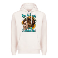 Pale Pink dead inside but caffeinated Premium Hoodie - Jasminsmagicworld