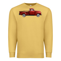 Antique Gold western red truck right side view Premium Sweatshirt - FaDigitalArtStudio