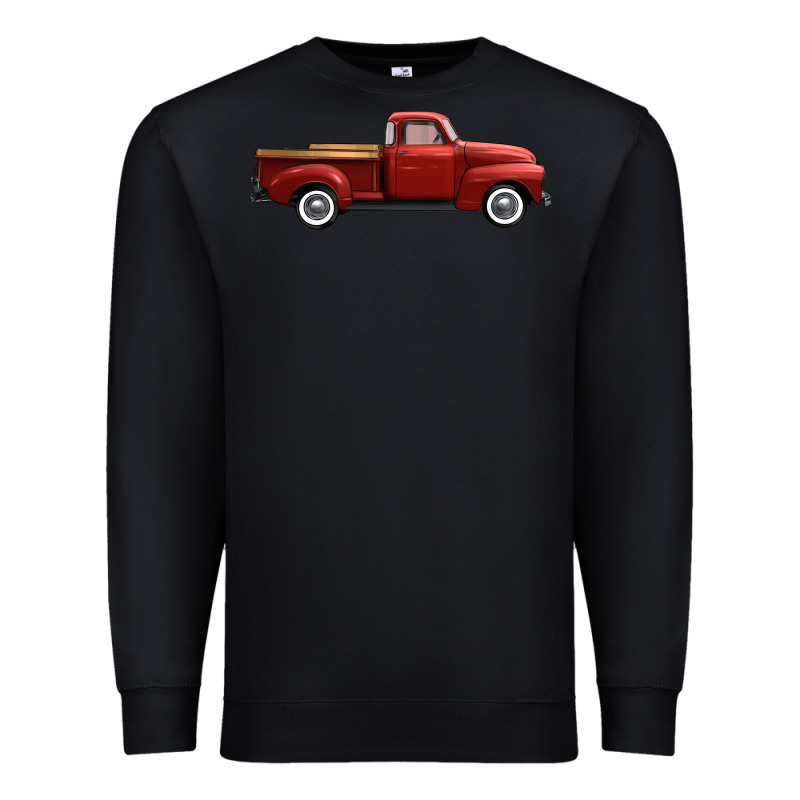 Western Red Truck Right Side View Premium Sweatshirt by FaDigitalArtStudio | Teevron