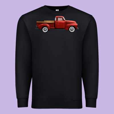 Western Red Truck Right Side View Premium Sweatshirt Designed By Fadigitalartstudio