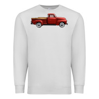 Dove Grey western red truck right side view Premium Sweatshirt - FaDigitalArtStudio