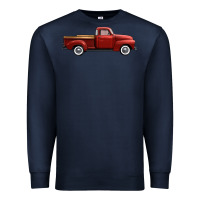Navy western red truck right side view Premium Sweatshirt - FaDigitalArtStudio