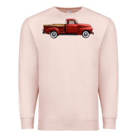 Pale Pink western red truck right side view Premium Sweatshirt - FaDigitalArtStudio