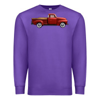 Purple western red truck right side view Premium Sweatshirt - FaDigitalArtStudio