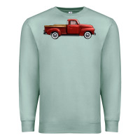Seafoam western red truck right side view Premium Sweatshirt - FaDigitalArtStudio