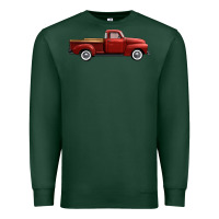 Sports Green western red truck right side view Premium Sweatshirt - FaDigitalArtStudio