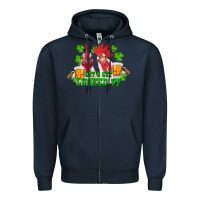 Navy st. patrick's day roosters let's get lucked up Zipper Hoodie - RanaPortraitStore